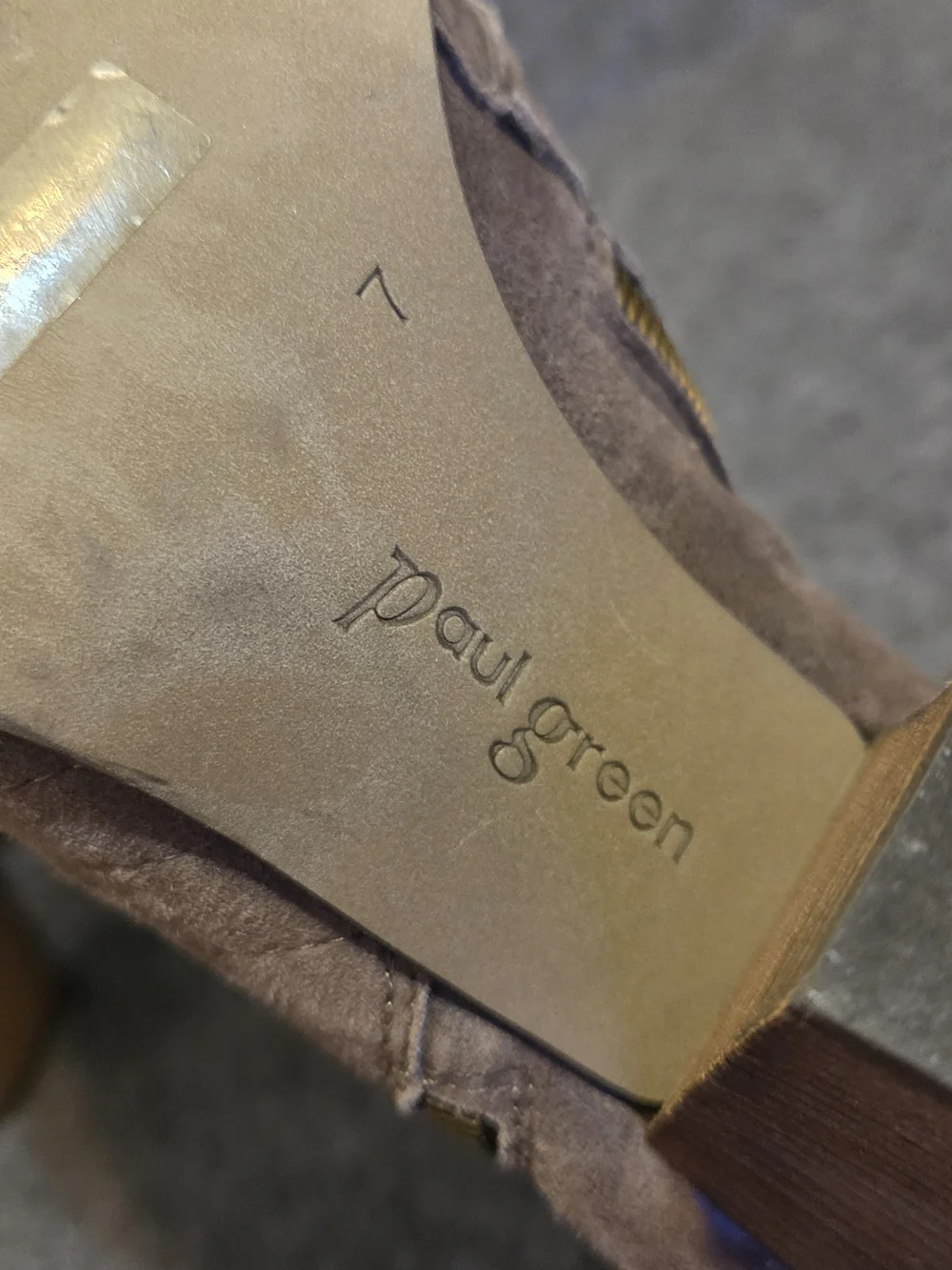 Paul Green Malibu Sliced Metallic Taupe Ankle Bootie 7M